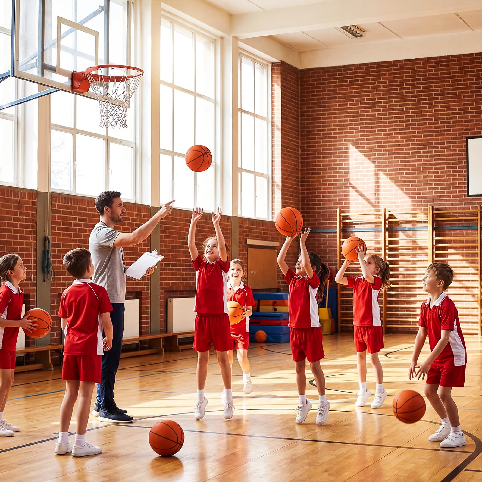 Amazon.com: Vinsot 6 Pack Mini Rubber Basketballs Set 7 Inch Mini